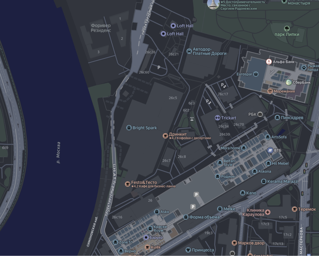 Карта: Москва, Ленинская Слобода, 26с5